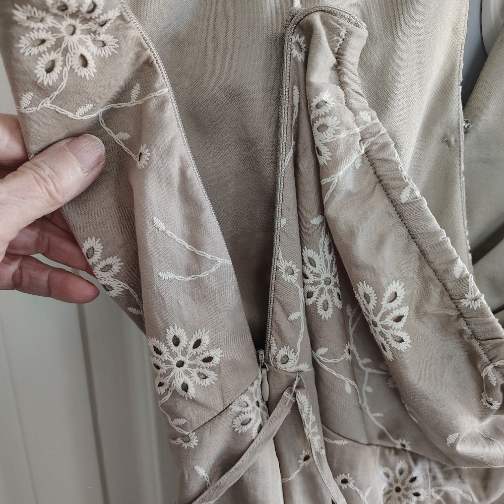 Joie Cotton Eyelet Halter Dress Mini Size 16 - Picture 6 of 11